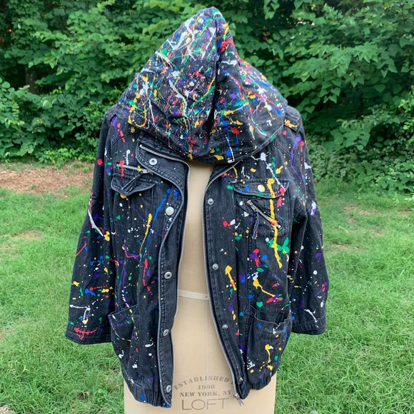 Hand Splatter-Painted Jacket! - Picture 8 of 16